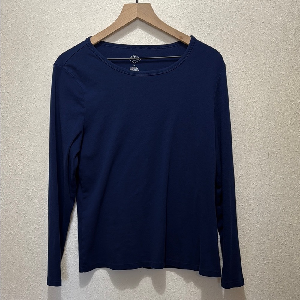 St John’s Bay Classic Navy Long Sleeve Top, Size L
